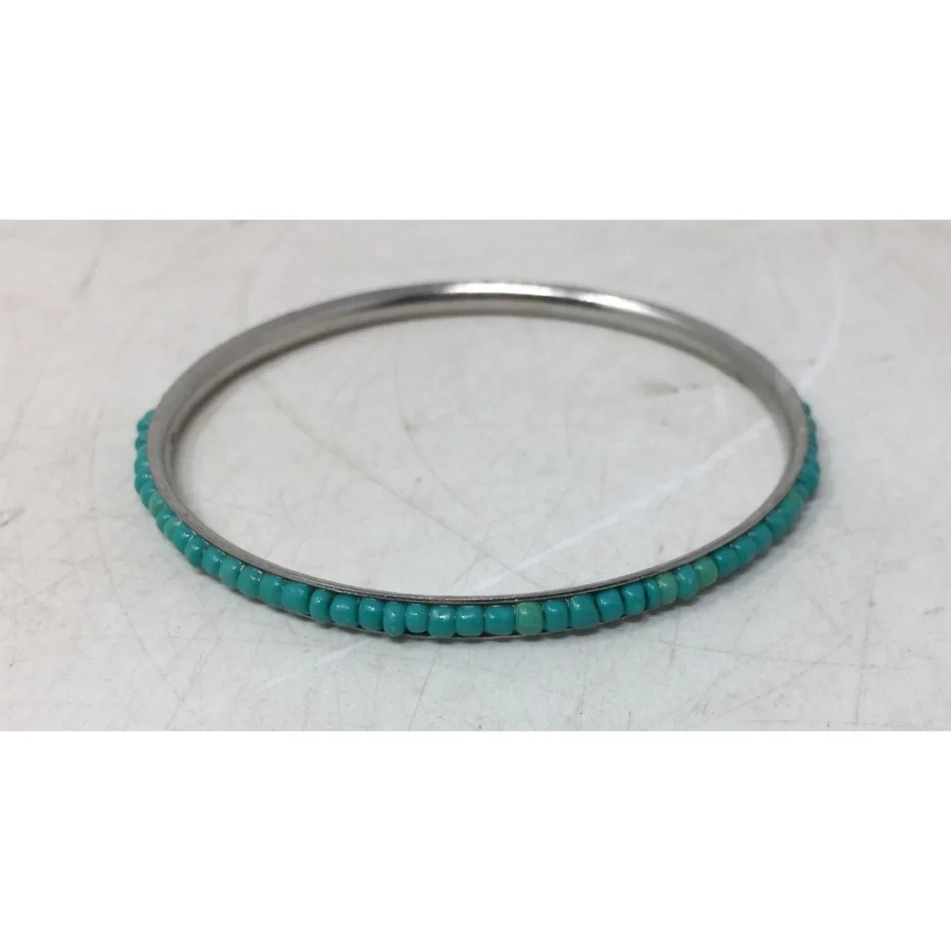Set of 3 Women's Thin Metal Bracelets with Beads (Pink, Blue, green) - A+ Stuff - Bracelet - A+ Stuff