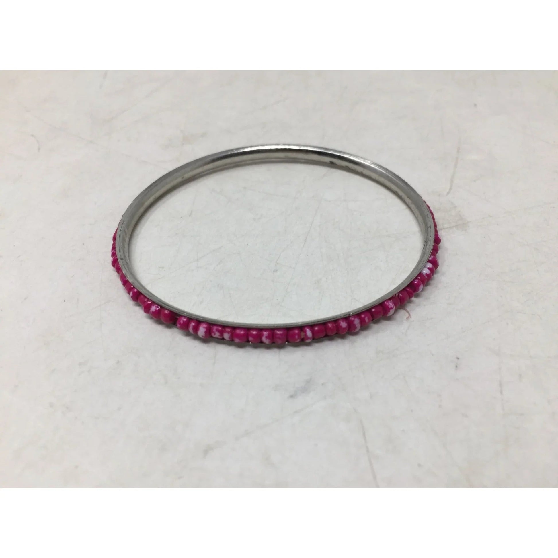Set of 3 Women's Thin Metal Bracelets with Beads (Pink, Blue, green) - A+ Stuff - Bracelet - A+ Stuff