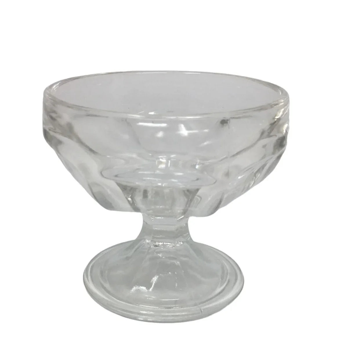 Set of 4 Vintage Clear Glass Footed Ice cream/Sundae Cups - A+ Stuff