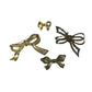 Set of 4 Vintage Gold tone Bow Ribbon Brooch Pins - A+ Stuff - pin - A+ Stuff