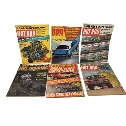 Set of 6 Collectible Vintage Hot Rod Car Magazines - A+ Stuff - Magazines - A+ Stuff