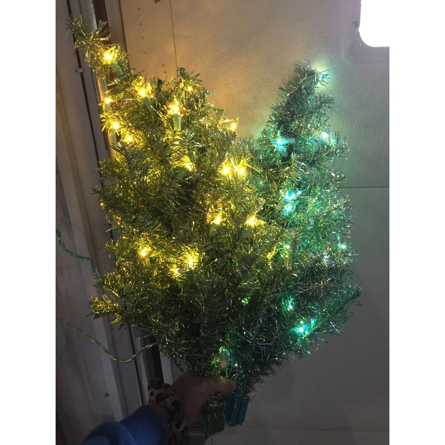 Set of 6 Colorful Pre Lit Artificial Christmas Trees - Red, Silver, Gold, Green, Purple, Blue - A+ Stuff - Seasonal & Holiday Decorations - A+ Stuff