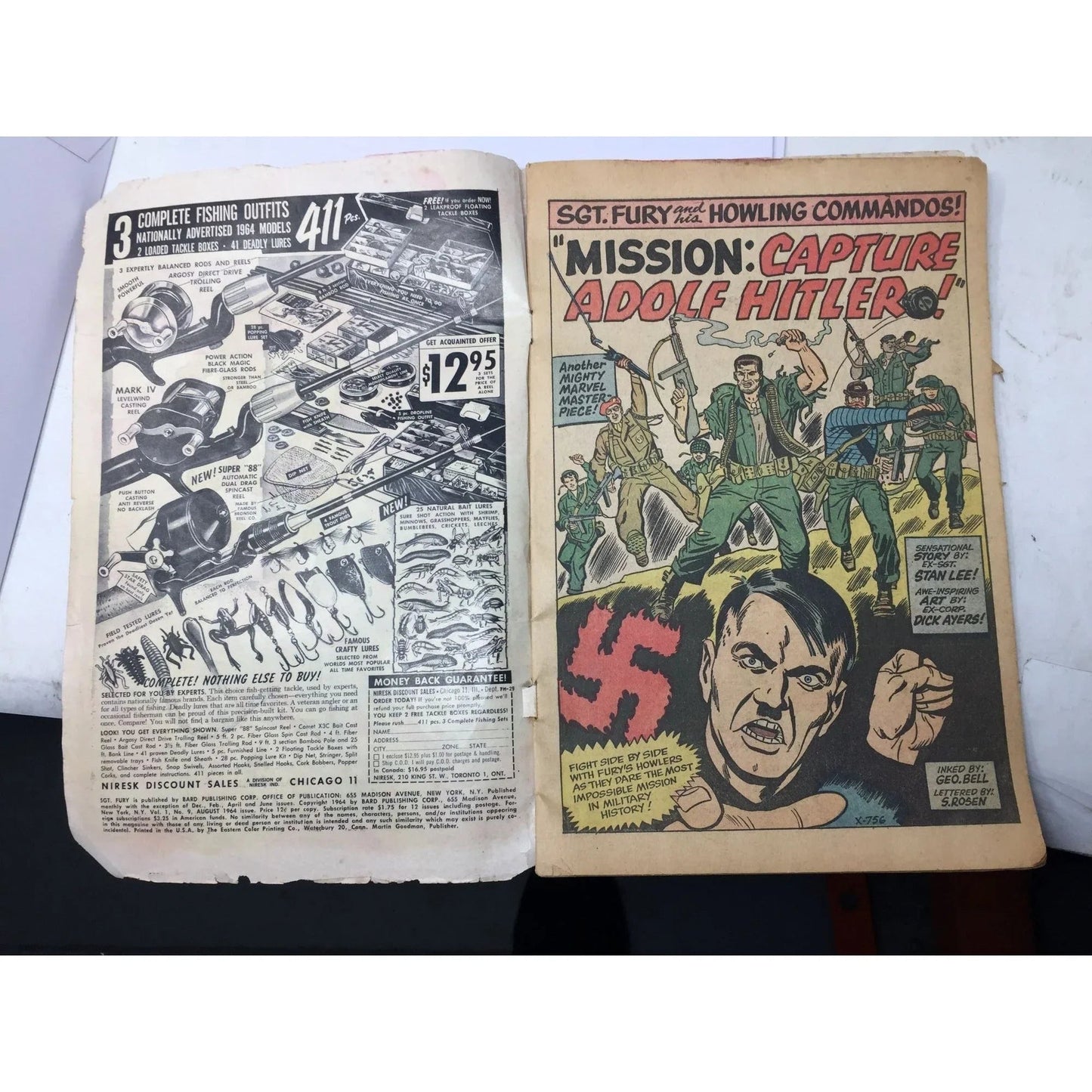 ''SGT FURY AND HIS HOWLING COMMANDOS'' Vintage Comic Book - A+ Stuff - comic book - A+ Stuff