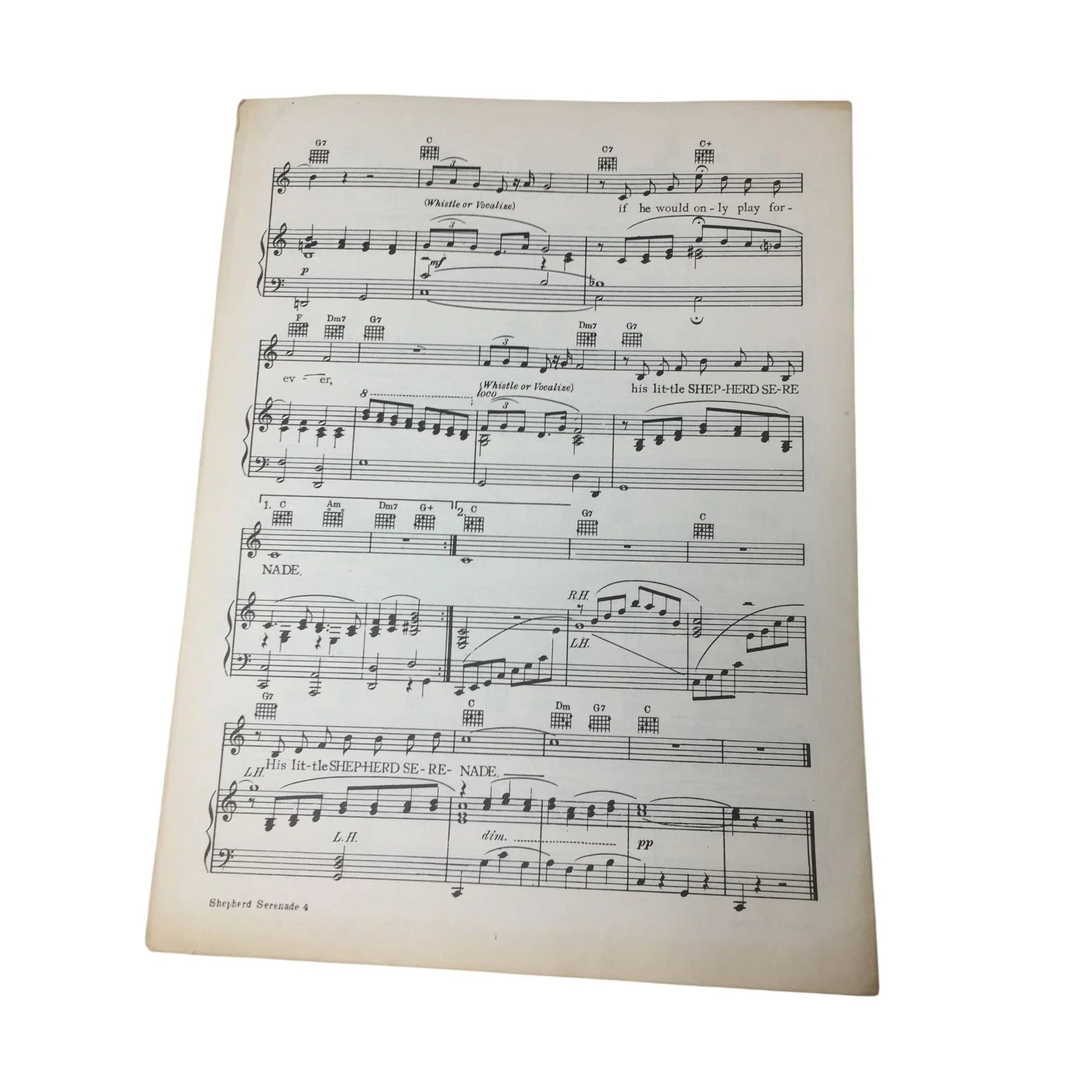 "Shepherd Serenade" by Kermit Goell and Fred Spielman Sheet Music Book - A+ Stuff - SHEET MUSIC - A+ Stuff