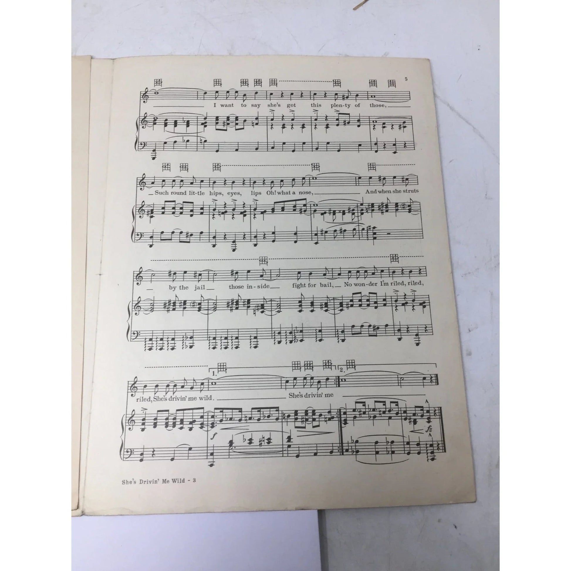 ''She's Drivin' Me Wild'' by Gerald Marks and Buddy Fields Sheet Music book - A+ Stuff - SHEET MUSIC - A+ Stuff