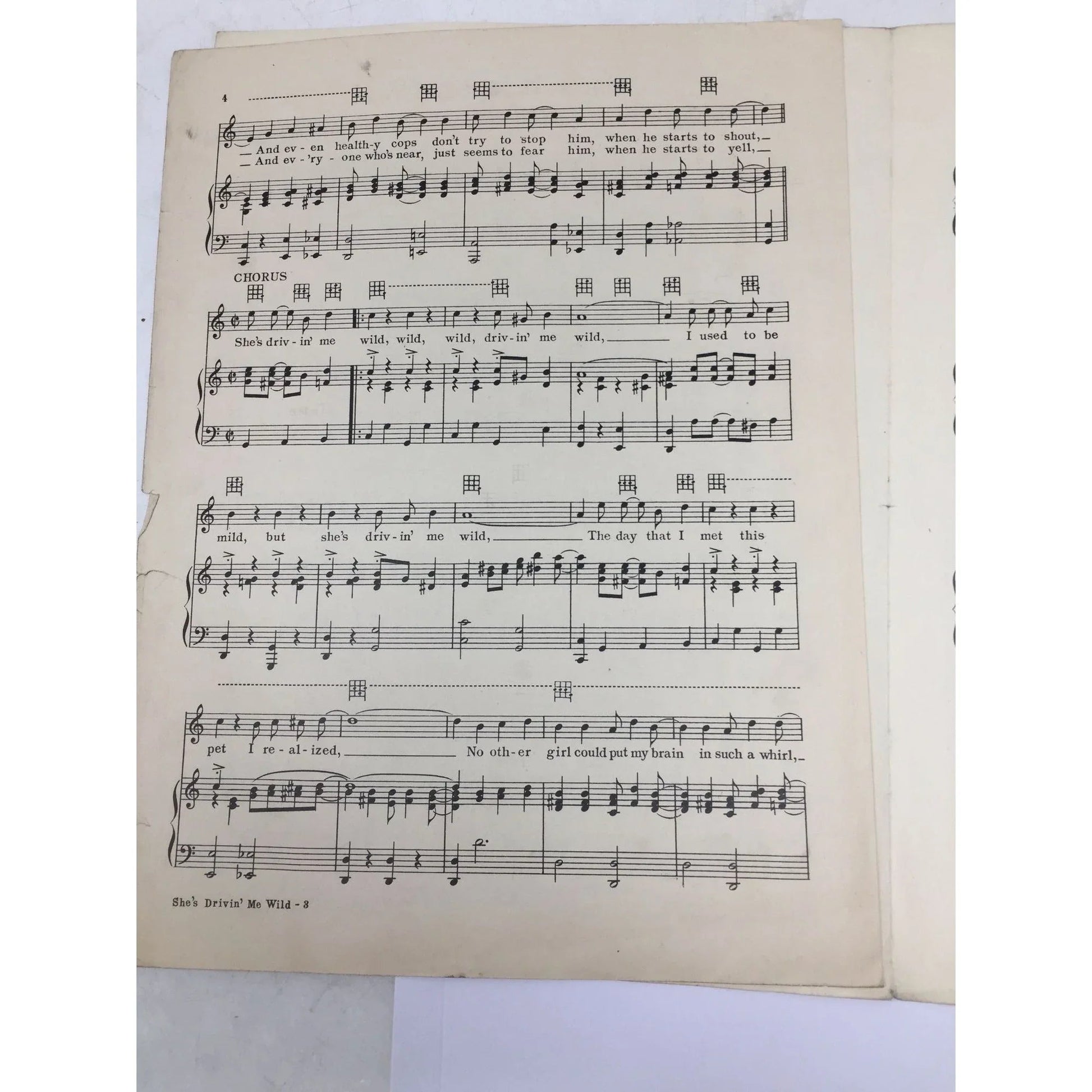 ''She's Drivin' Me Wild'' by Gerald Marks and Buddy Fields Sheet Music book - A+ Stuff - SHEET MUSIC - A+ Stuff