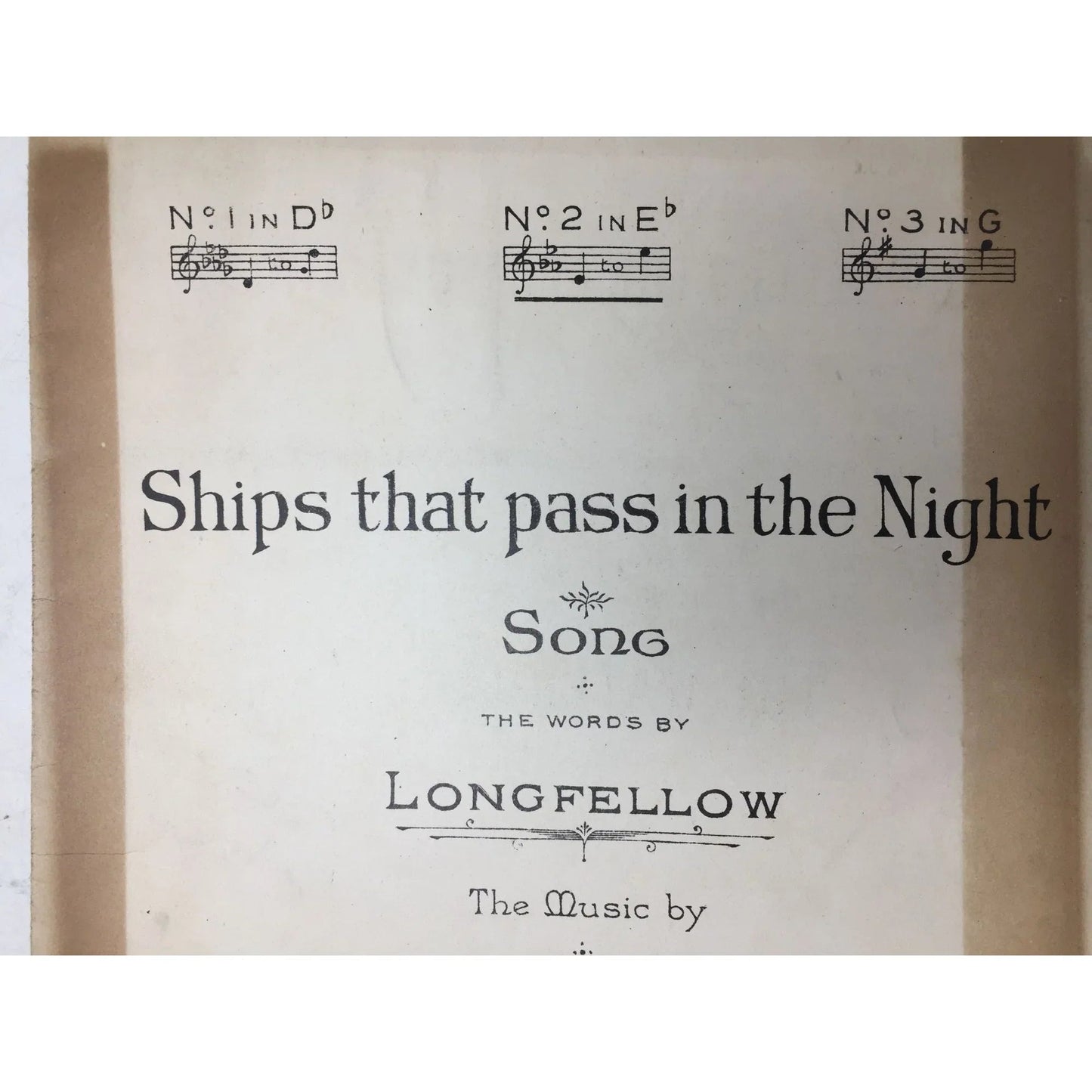 Ships that pass in the Night Song Vintage sheet music book - A+ Stuff - SHEET MUSIC - A+ Stuff