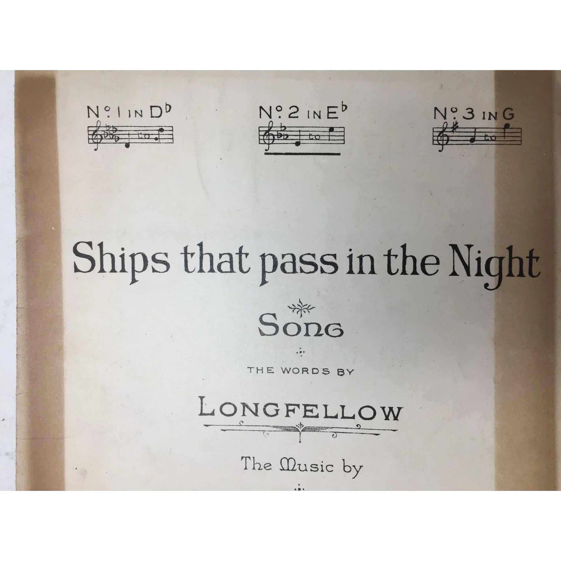 Ships that pass in the Night Song Vintage sheet music book - A+ Stuff - SHEET MUSIC - A+ Stuff