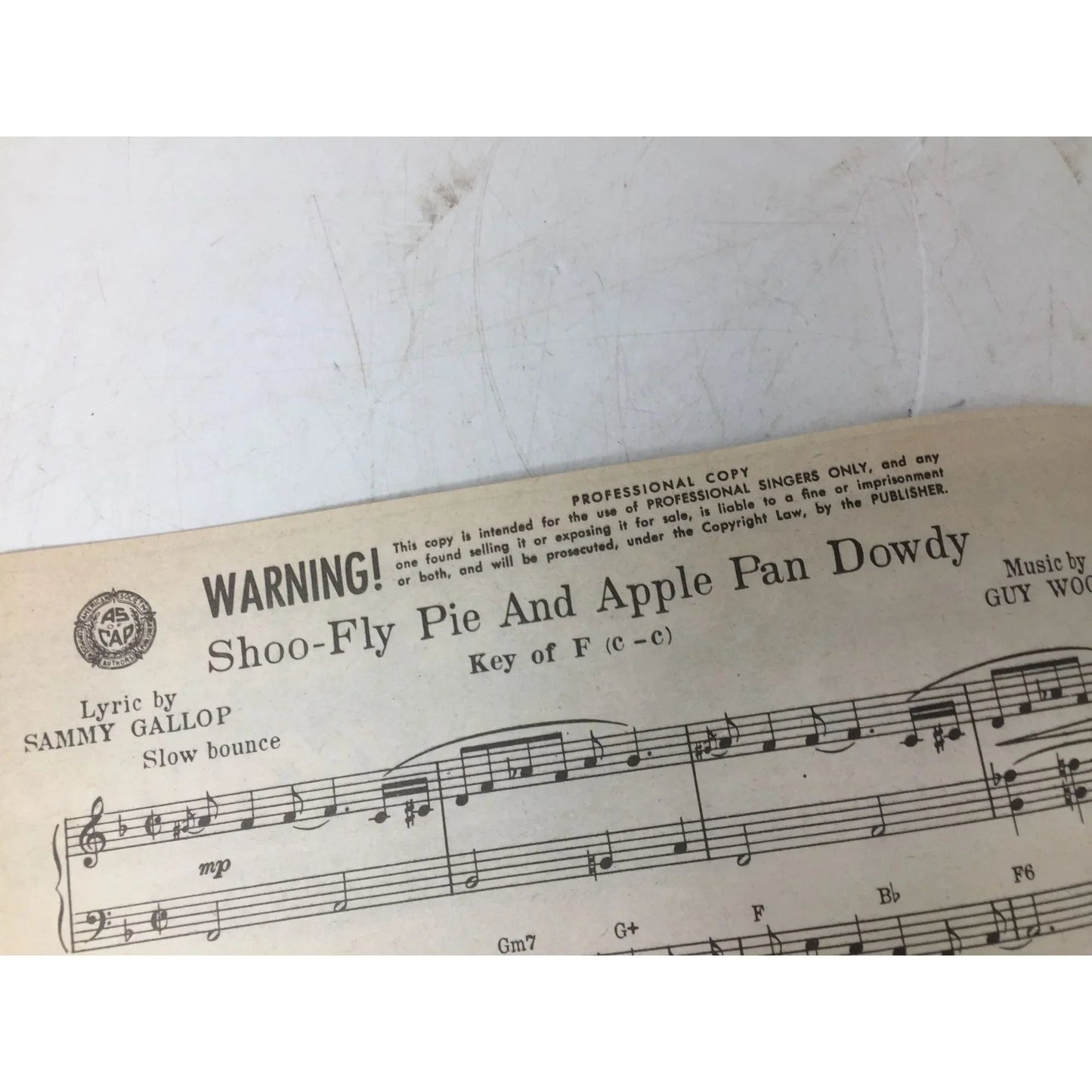 Shoo - Fly Pie and Apple Pan Dowdy Vintage 1945 Sheet Music - A+ Stuff - sheet music - A+ Stuff