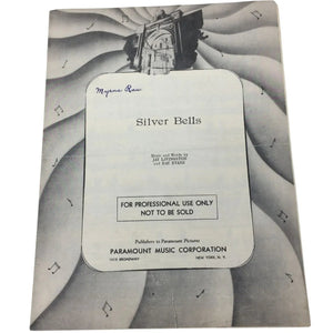 ''Silver Bells'' Vintage Sheet Music Book