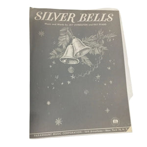 ''Silver Bells'' Vintage Sheet Music Book