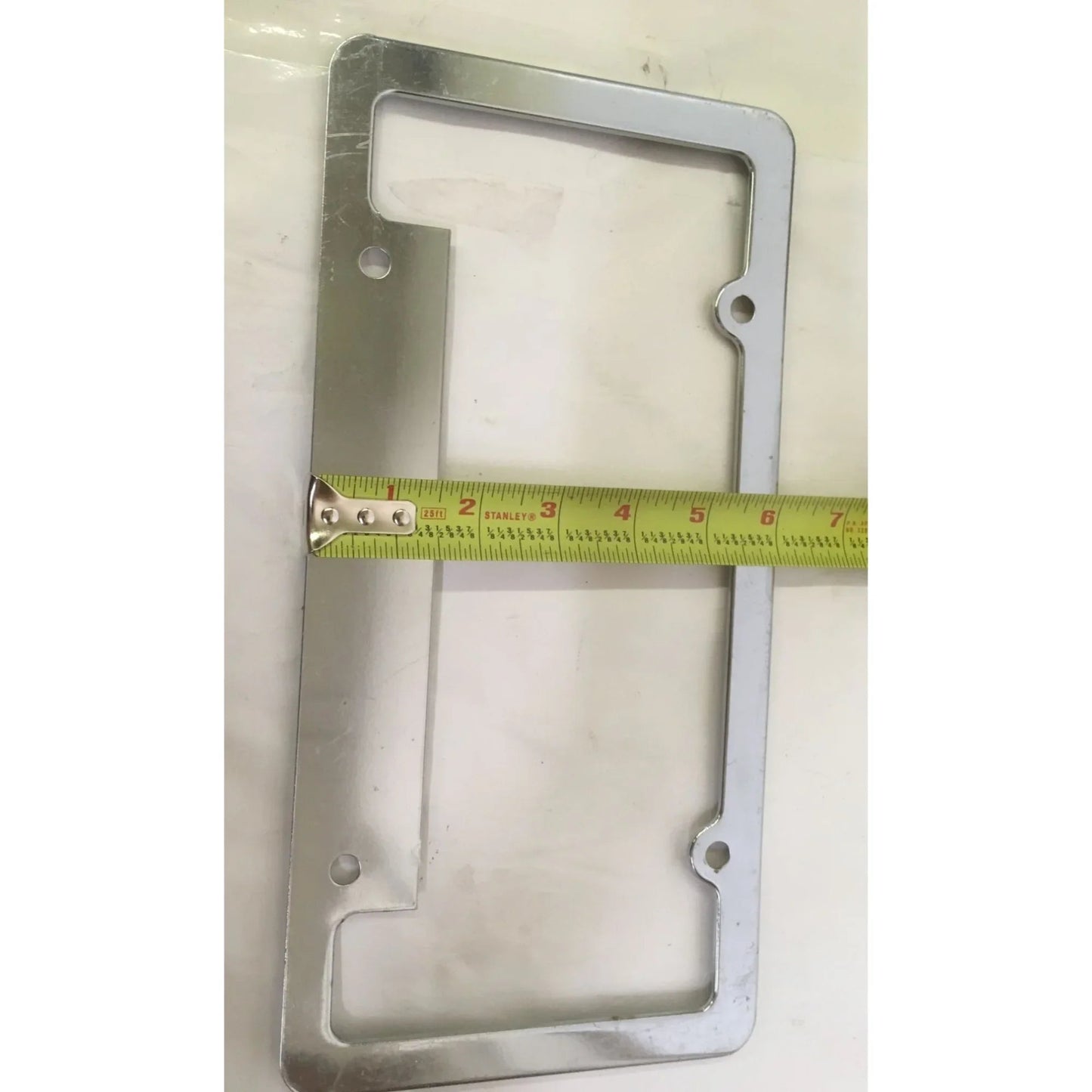 Silver Chrome License Plate Frame - about 12 by 6 inches - A+ Stuff - Auto Part - A+ Stuff