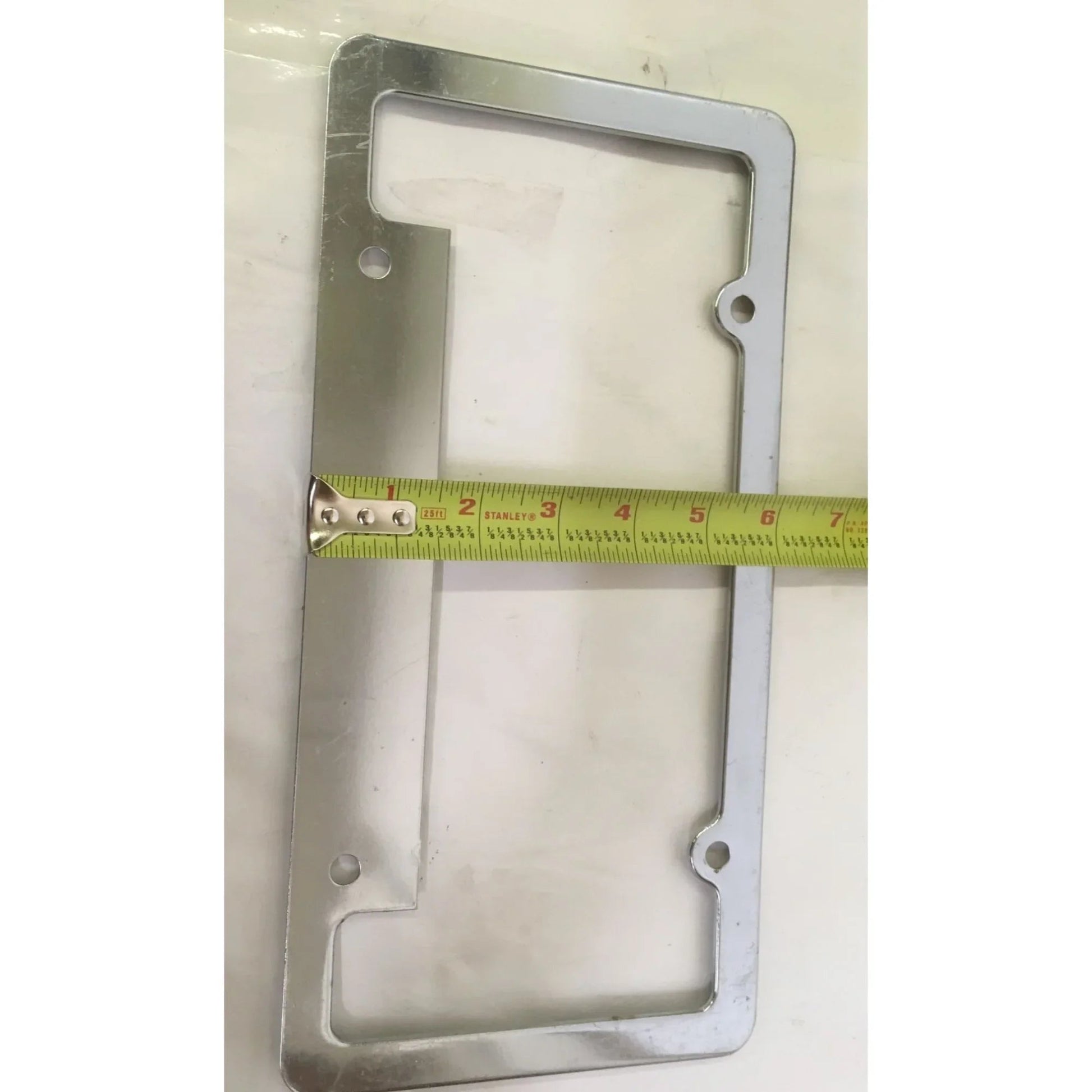 Silver Chrome License Plate Frame - about 12 by 6 inches - A+ Stuff - Auto Part - A+ Stuff