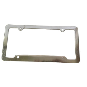 Silver Chrome License Plate Frame- about 12 by 6 inches
