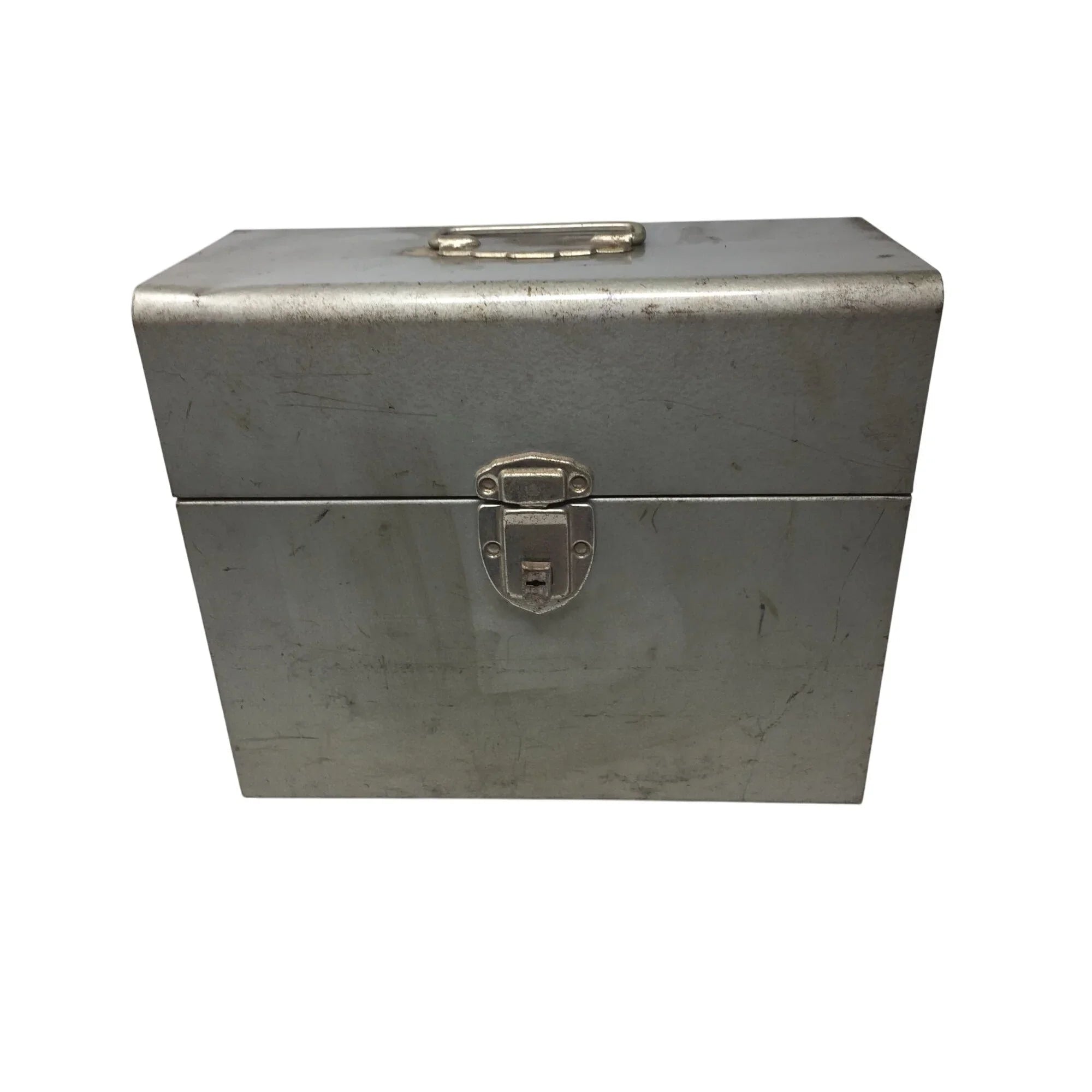 Silver File Box Silver TOWER Metal File/Tool Box with Hinged Lid & Handle - A+ Stuff