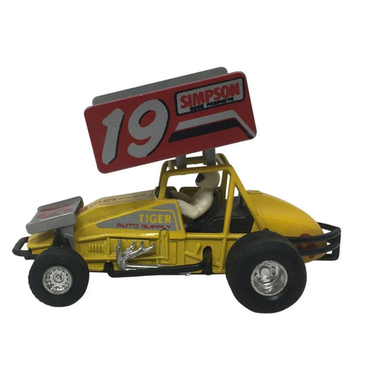 Simpson Race Products 19 Tiger Auto Supply Yellow Race Car - A+ Stuff - Toy Cars - A+ Stuff