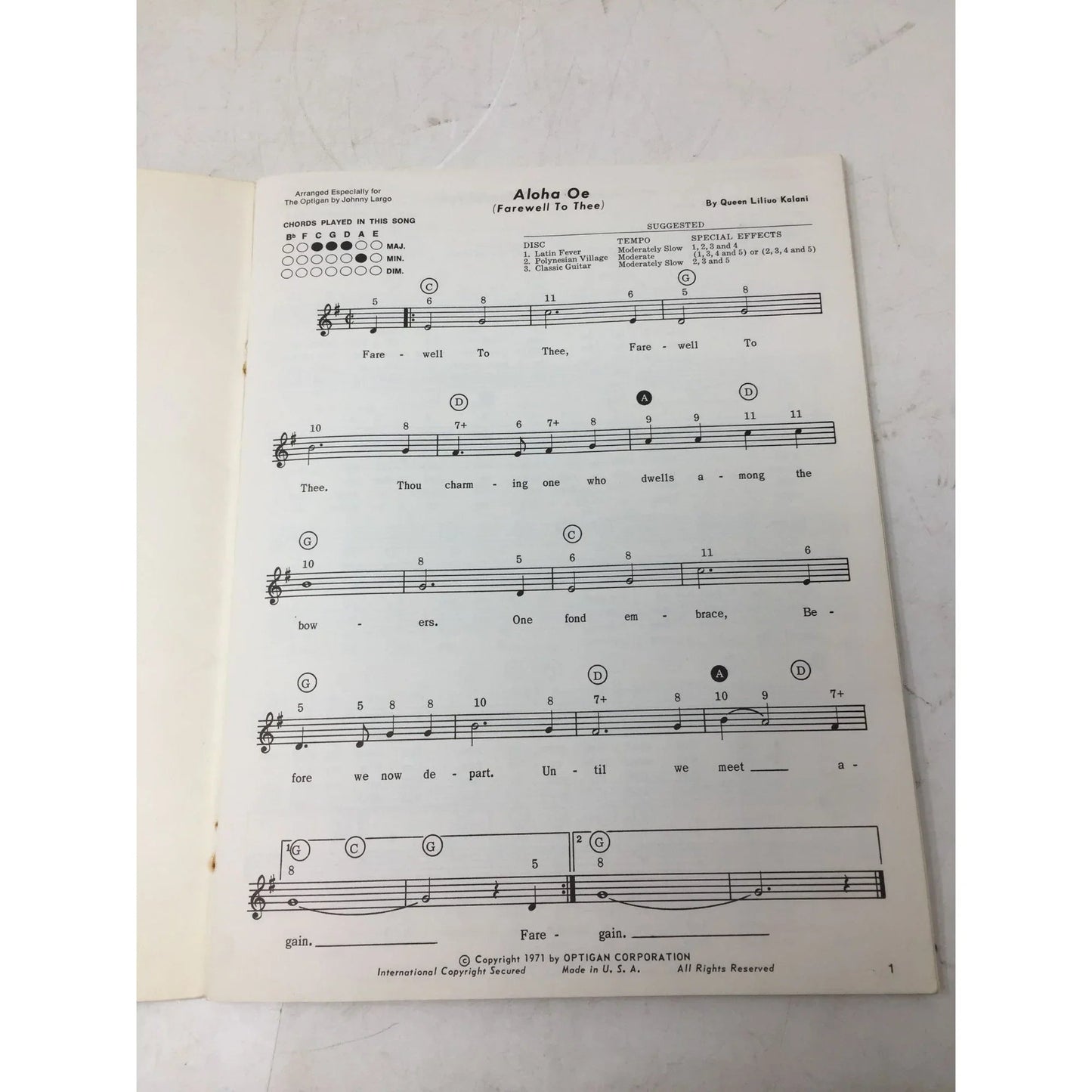 Sing Along Favorites Vintage Sheet Music Song Book - OPTIGAN - SHEET MUSIC - A+ Stuff