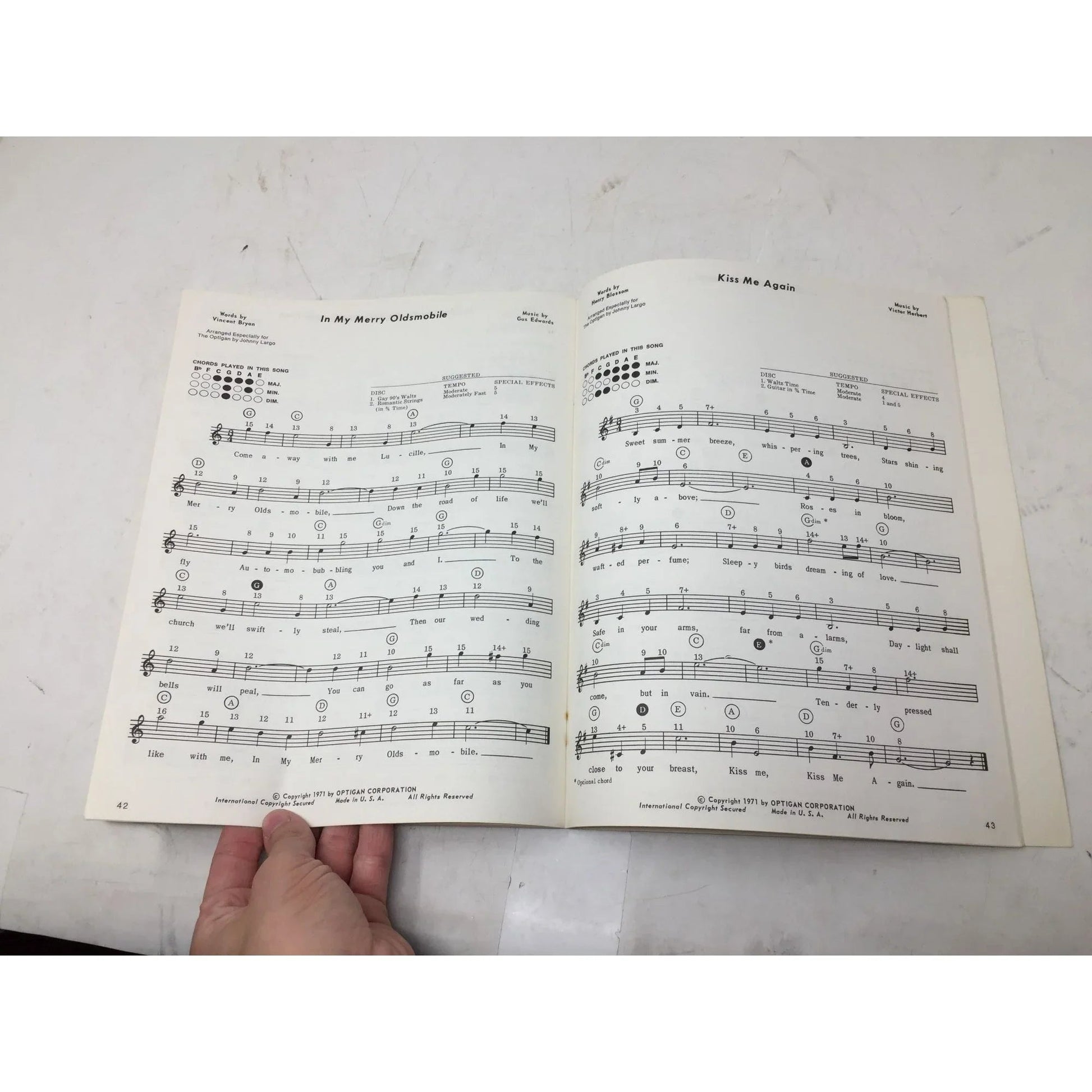Sing Along Favorites Vintage Sheet Music Song Book - OPTIGAN - SHEET MUSIC - A+ Stuff