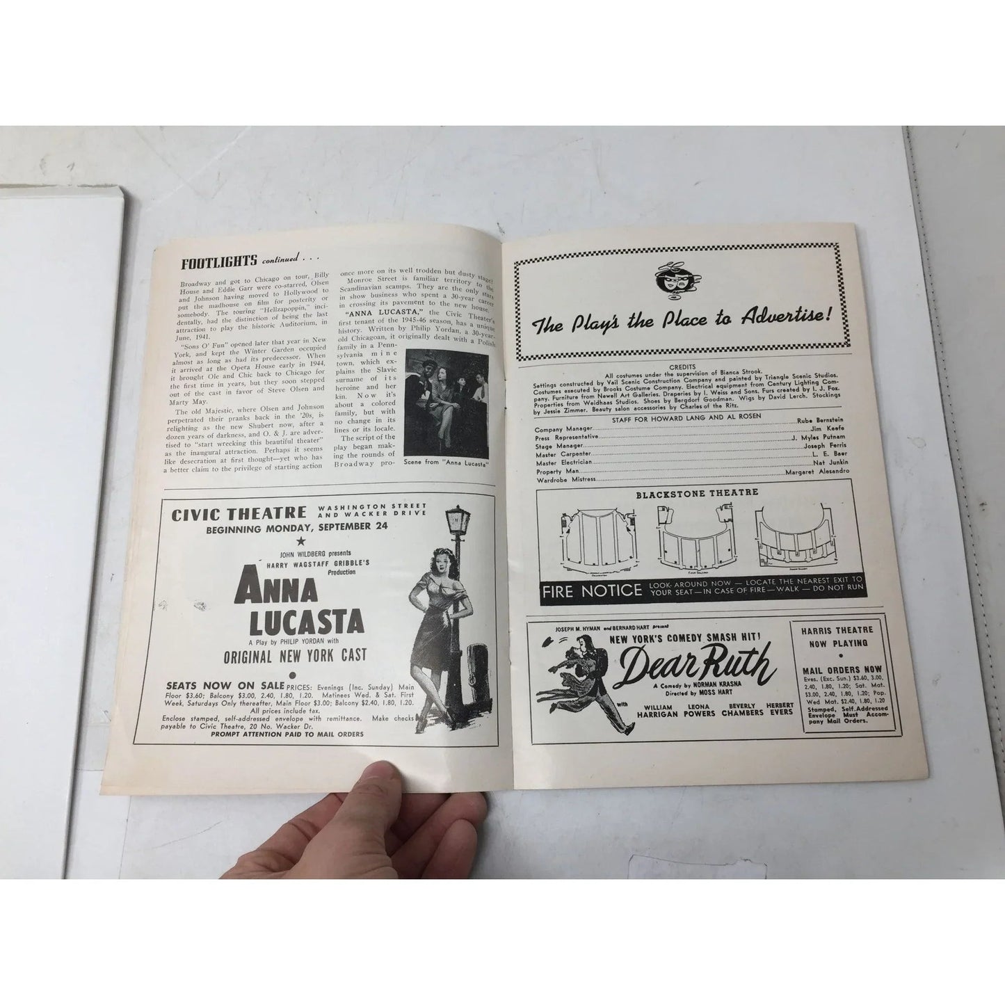 Skeets Gallagher & Edmund Glover in ''Good Night Ladies!'' Chicago Stagebill - A+ Stuff - Books - A+ Stuff