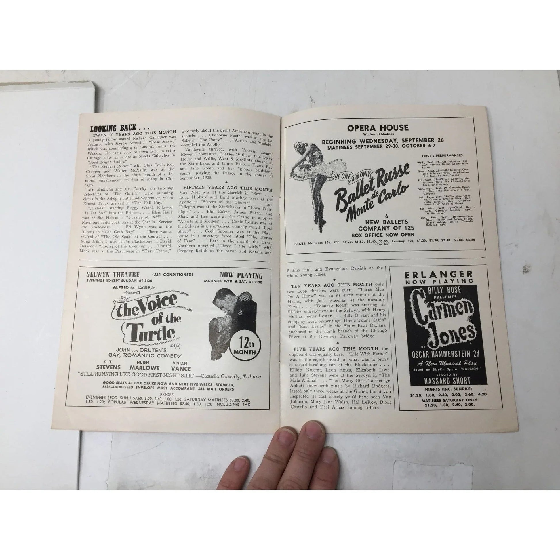 Skeets Gallagher & Edmund Glover in ''Good Night Ladies!'' Chicago Stagebill - A+ Stuff - Books - A+ Stuff