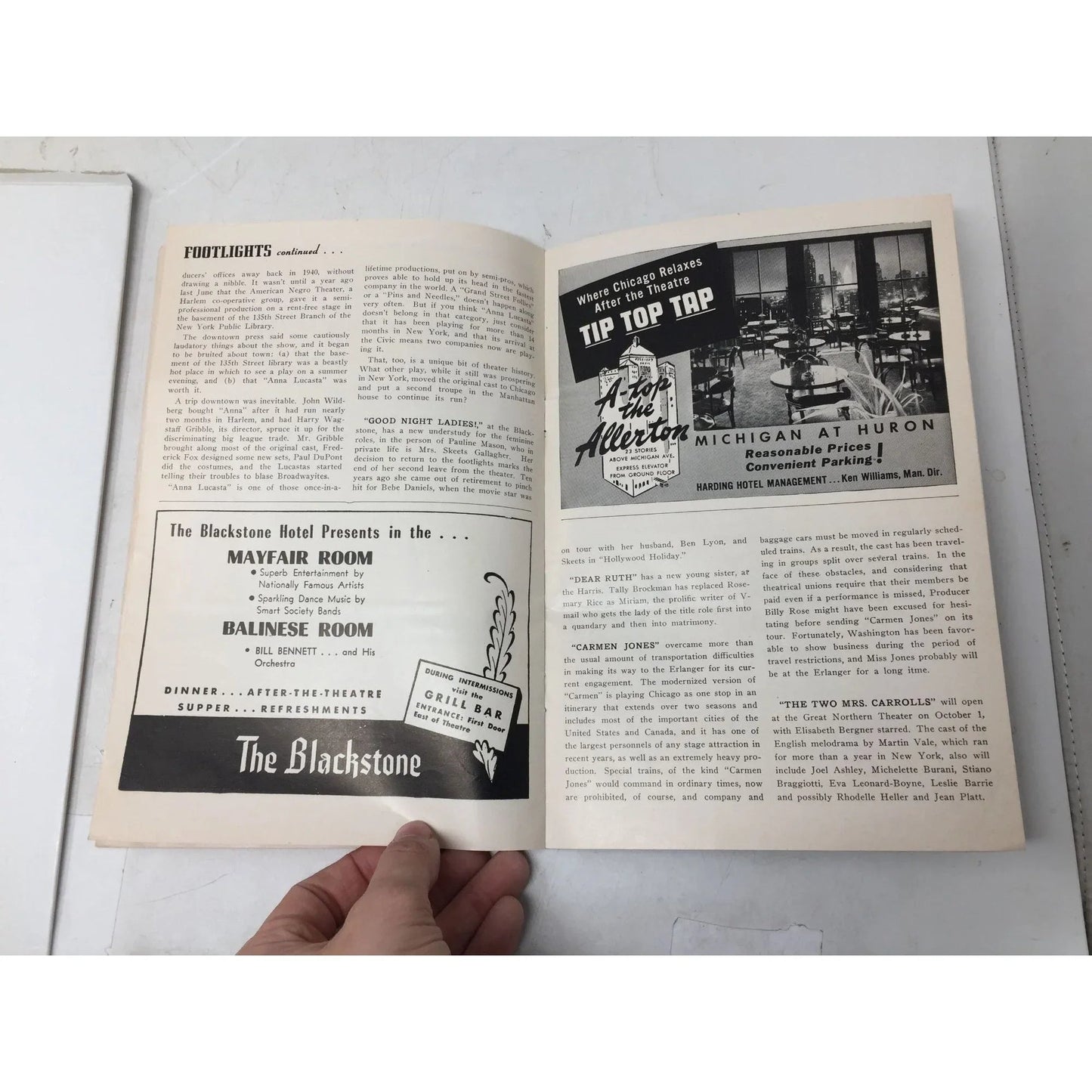 Skeets Gallagher & Edmund Glover in ''Good Night Ladies!'' Chicago Stagebill - A+ Stuff - Books - A+ Stuff