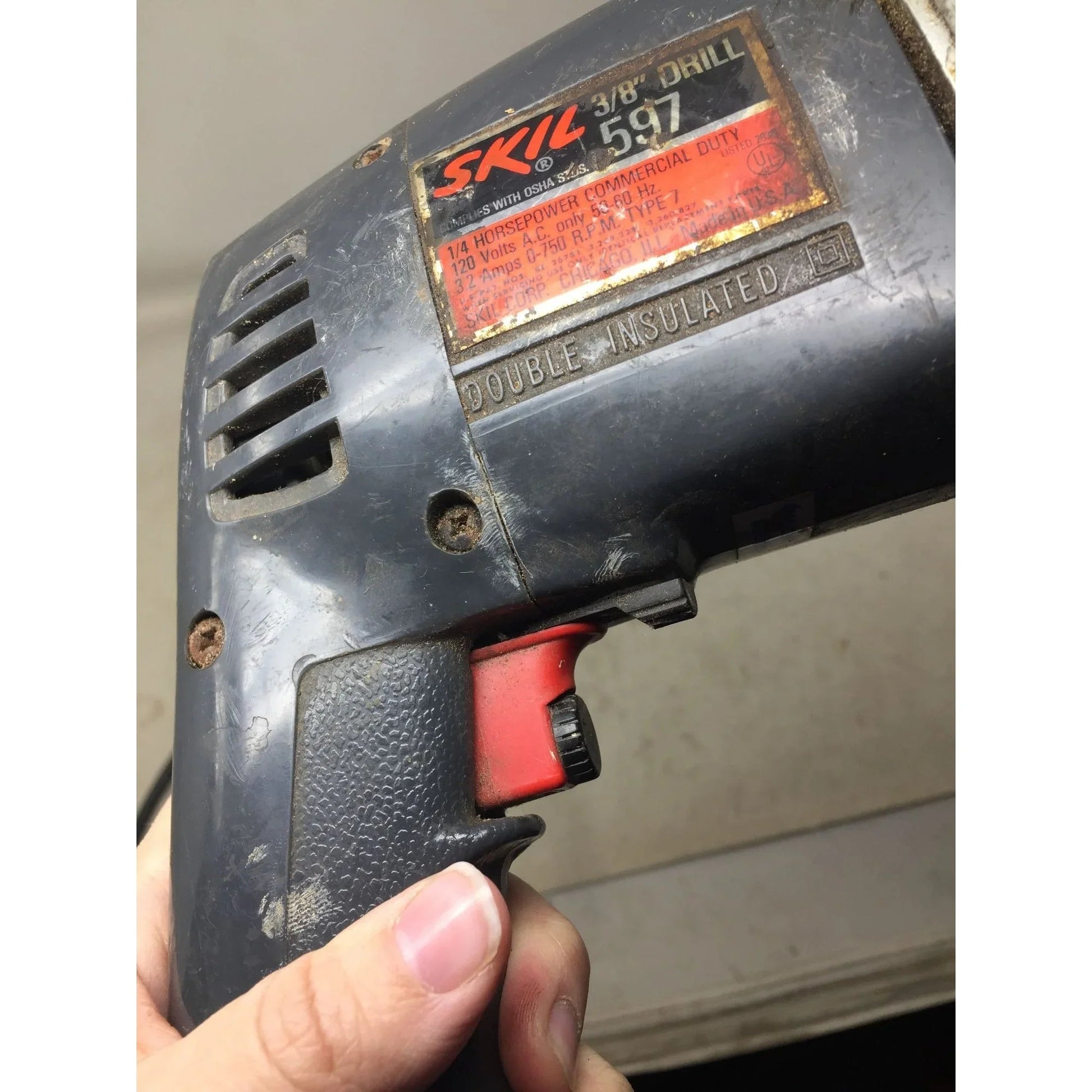SKIL 3/8'' Drill 597 1/4 Horsepower Commercial Duty 120 Volts - A+ Stuff