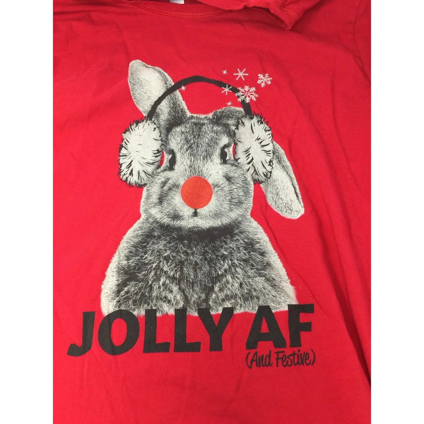 Sleep By Cacique ''JOLLY AF (And Festive)'' Long Sleeve Red Christmas Shirt - sleep by cacique - Shirts & Tops - A+ Stuff