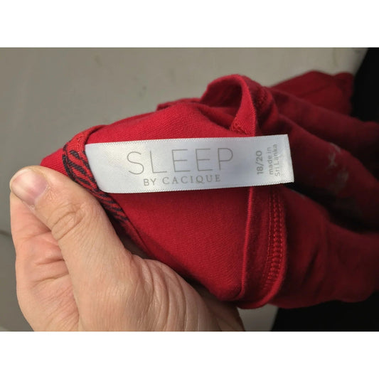 Sleep By Cacique ''JOLLY AF (And Festive)'' Long Sleeve Red Christmas Shirt - sleep by cacique - Shirts & Tops - A+ Stuff