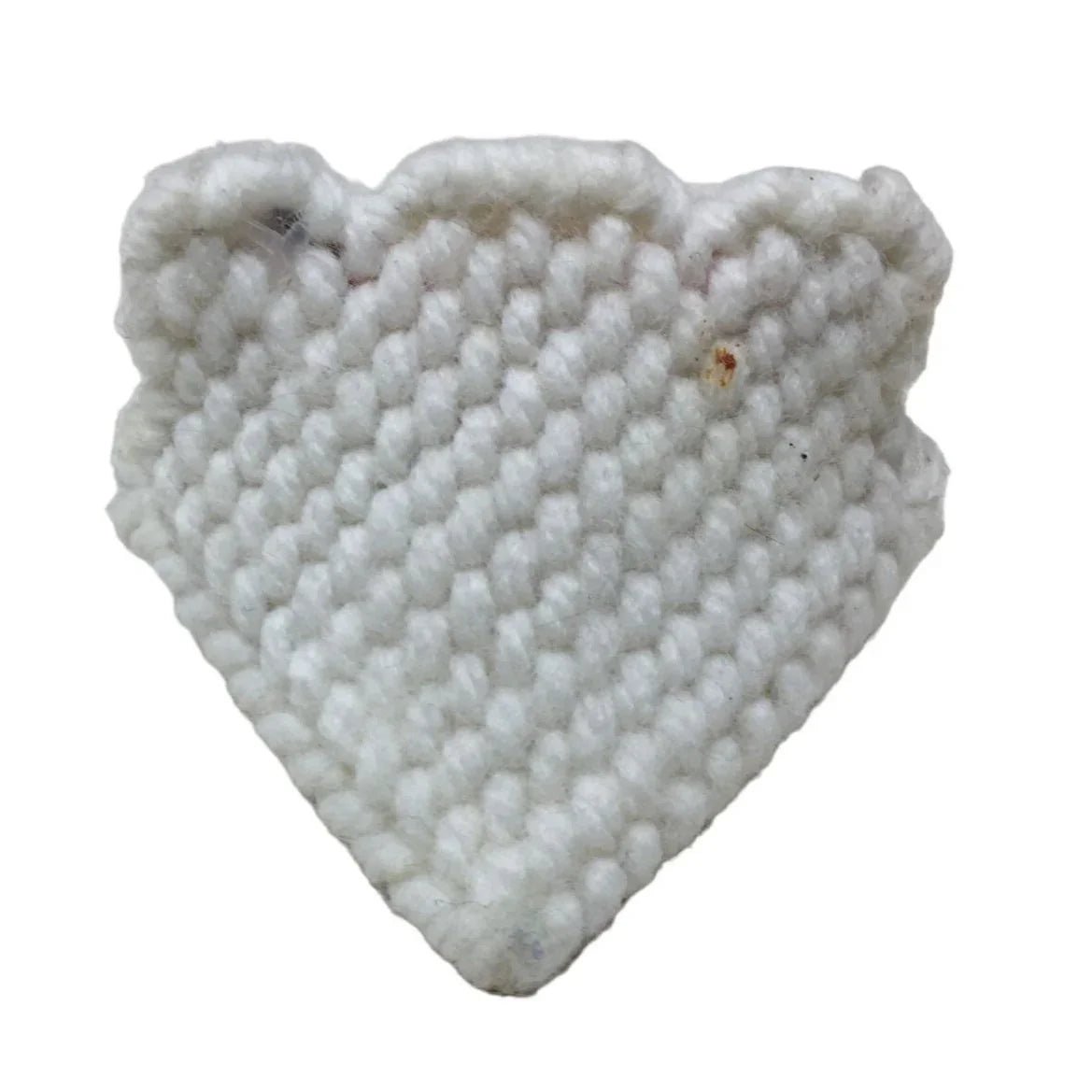 Small Handmade Crochet/Knitted Yarn Bear face with Googly Eyes - White, Grey, Pink and Black - handmade - Toys - A+ Stuff