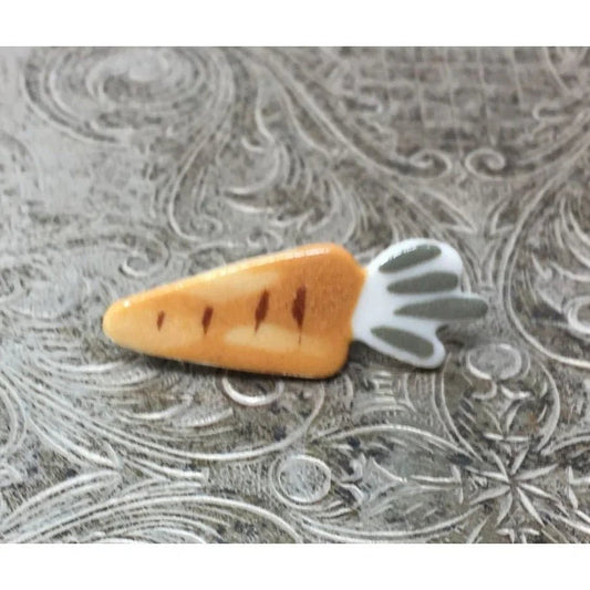 Small Miniature Orange & Green Carrot Brooch Pin - A+ Stuff - Brooch - A+ Stuff