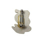 Small White Bunny Rabbit Pin - Rabbit Wearing A Bow on its neck - A+ Stuff - pin - A+ Stuff