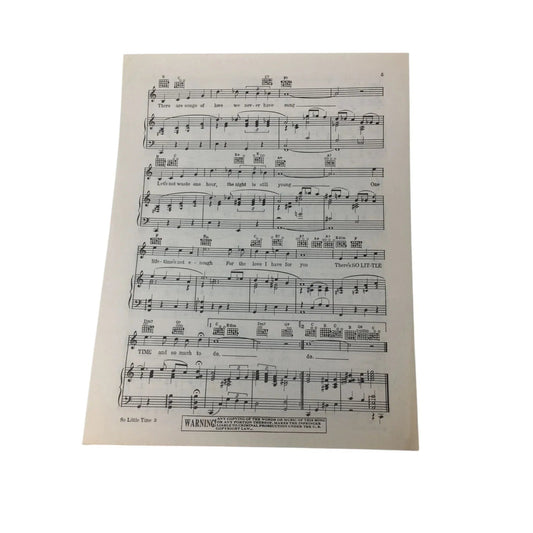 ''SO LITTLE TIME (SO MUCH TO DO)'' BY BILLY HILL/PETER DE ROSE - A+ Stuff - SHEET MUSIC - A+ Stuff