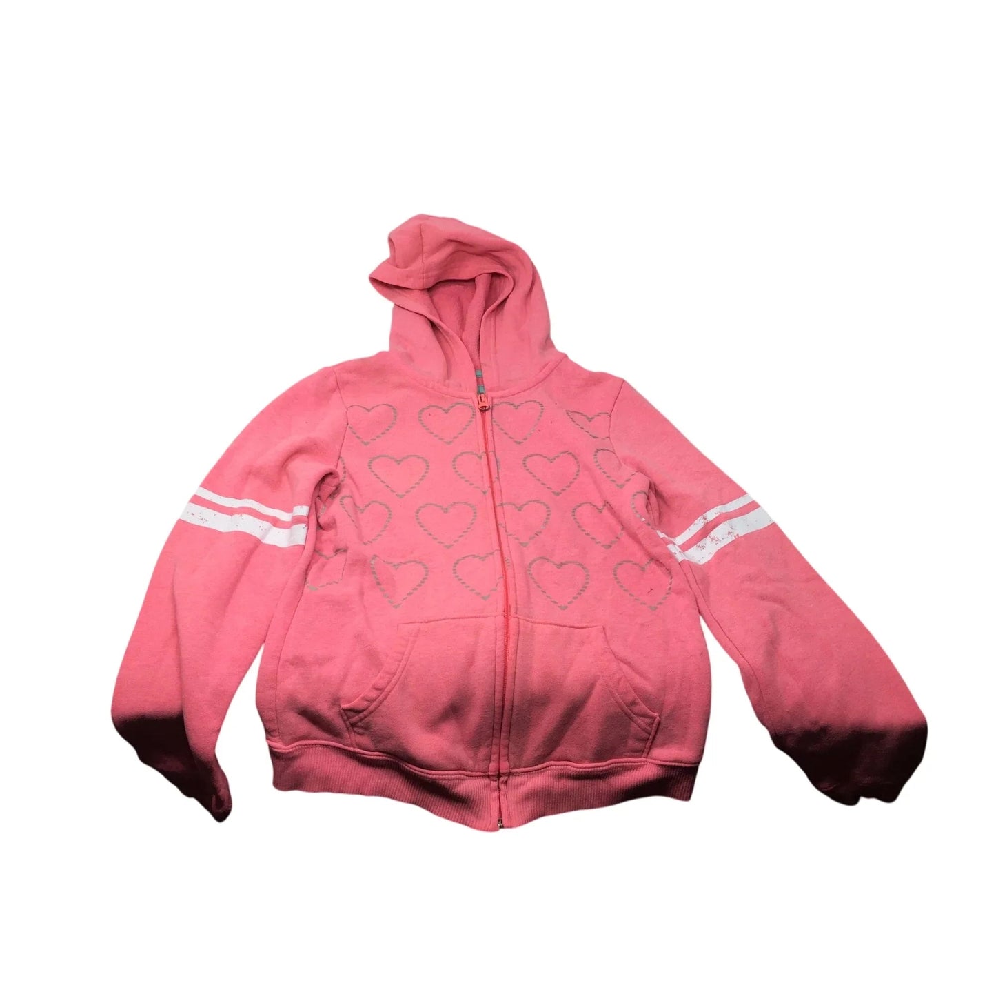 ''SO'' Pink and White Long Sleeve Zip Up Jacket (Girl's Size 12) - SO - Coats & Jackets - A+ Stuff
