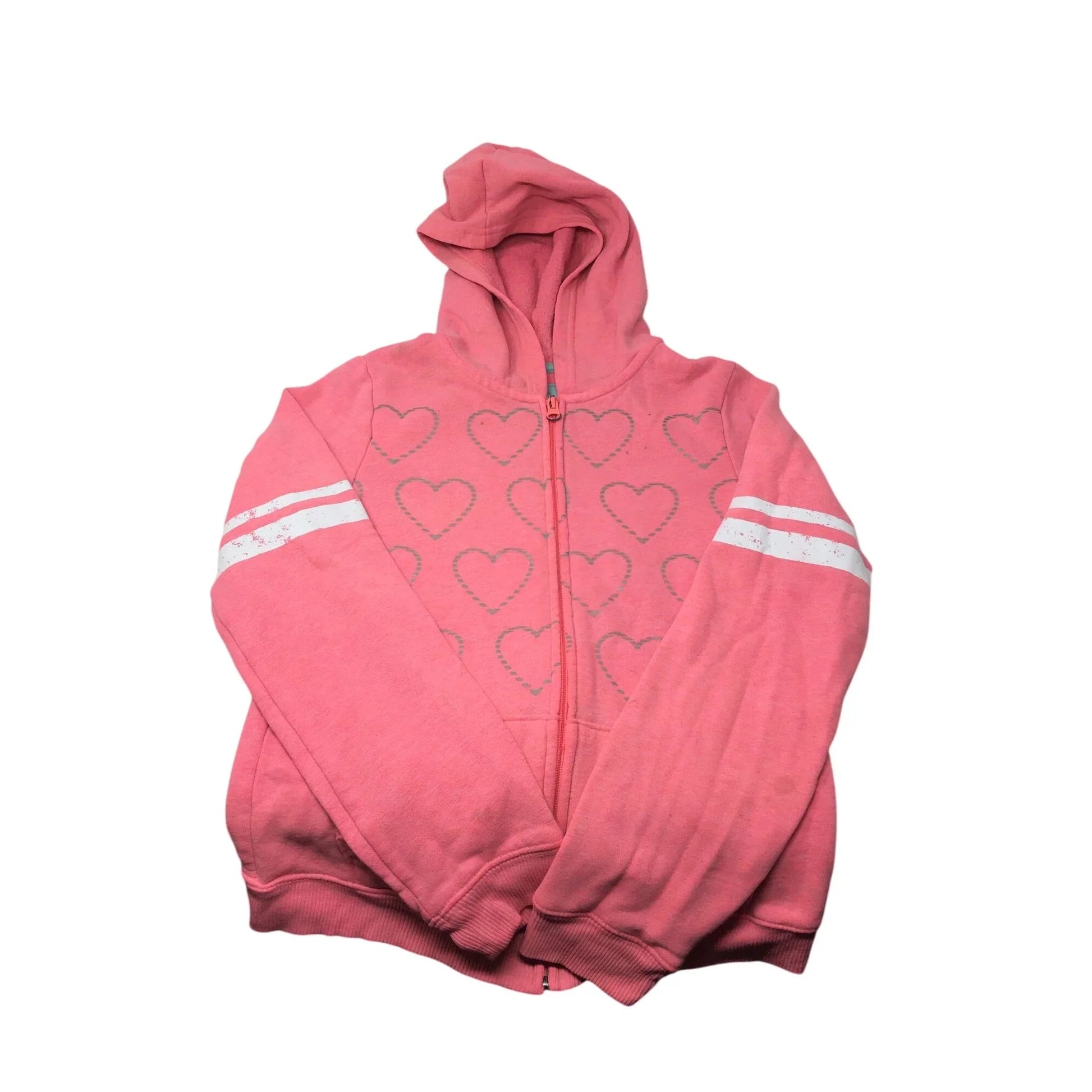 ''SO'' Pink and White Long Sleeve Zip Up Jacket (Girl's Size 12) - SO - Coats & Jackets - A+ Stuff