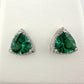 Trillion Cut 6.30 Ct Lab Created Color Changing Pariaba Gemstone Earrings