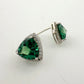 Trillion Cut 6.30 Ct Lab Created Color Changing Pariaba Gemstone Earrings