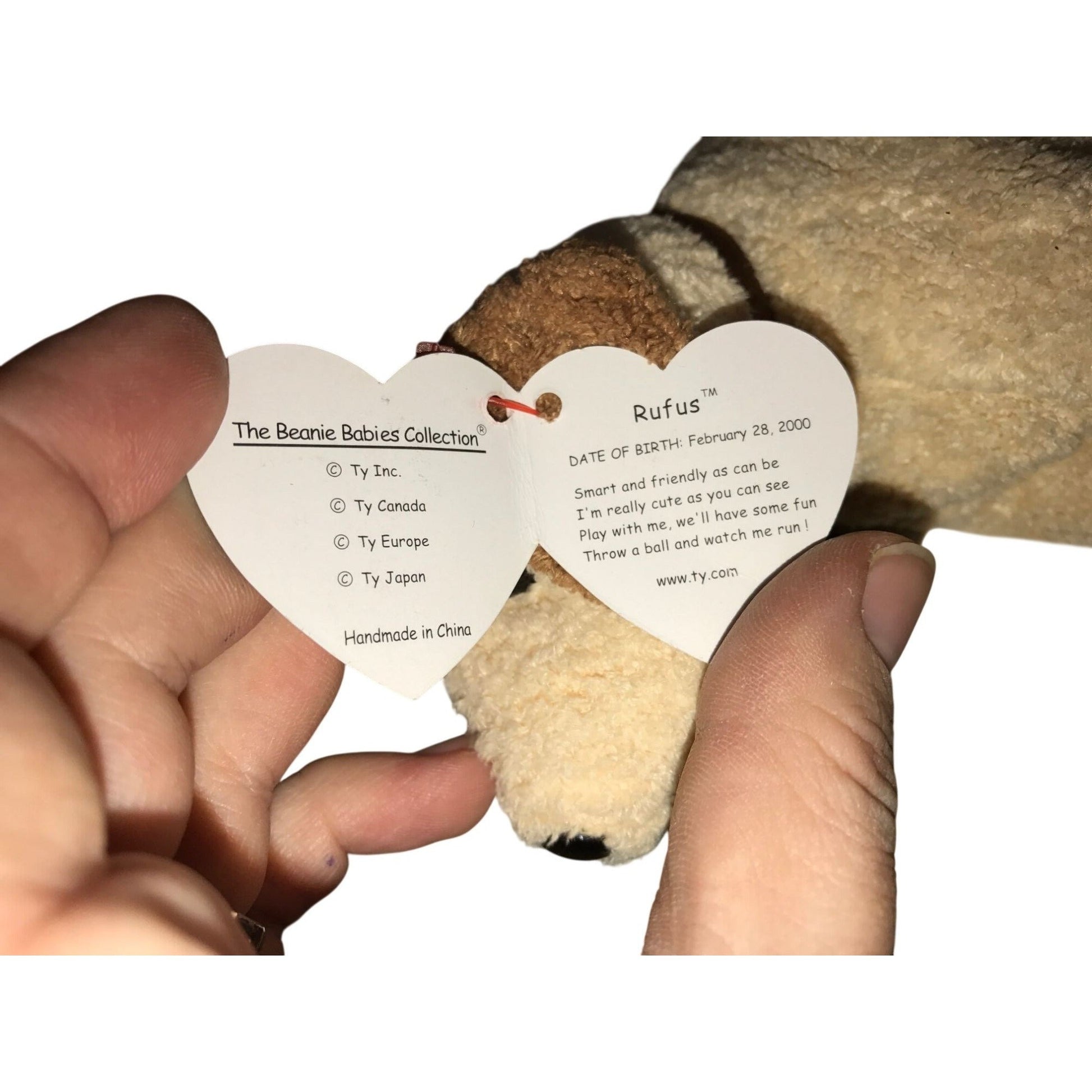 Rufus the Dog Beanie Baby TY Beanie Baby  A+ Stuff Plush Toys / Stuffed Animals