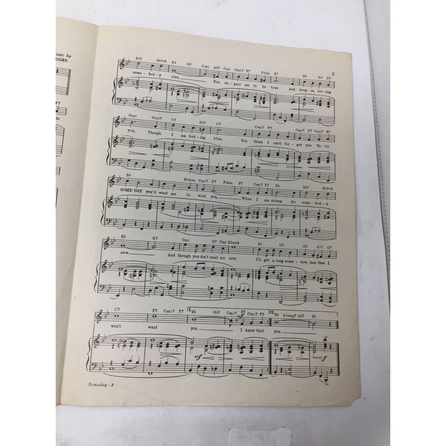 ''Someday (You'll want me to want you)'' by Jimmie Hodges - A+ Stuff - sheet music - A+ Stuff