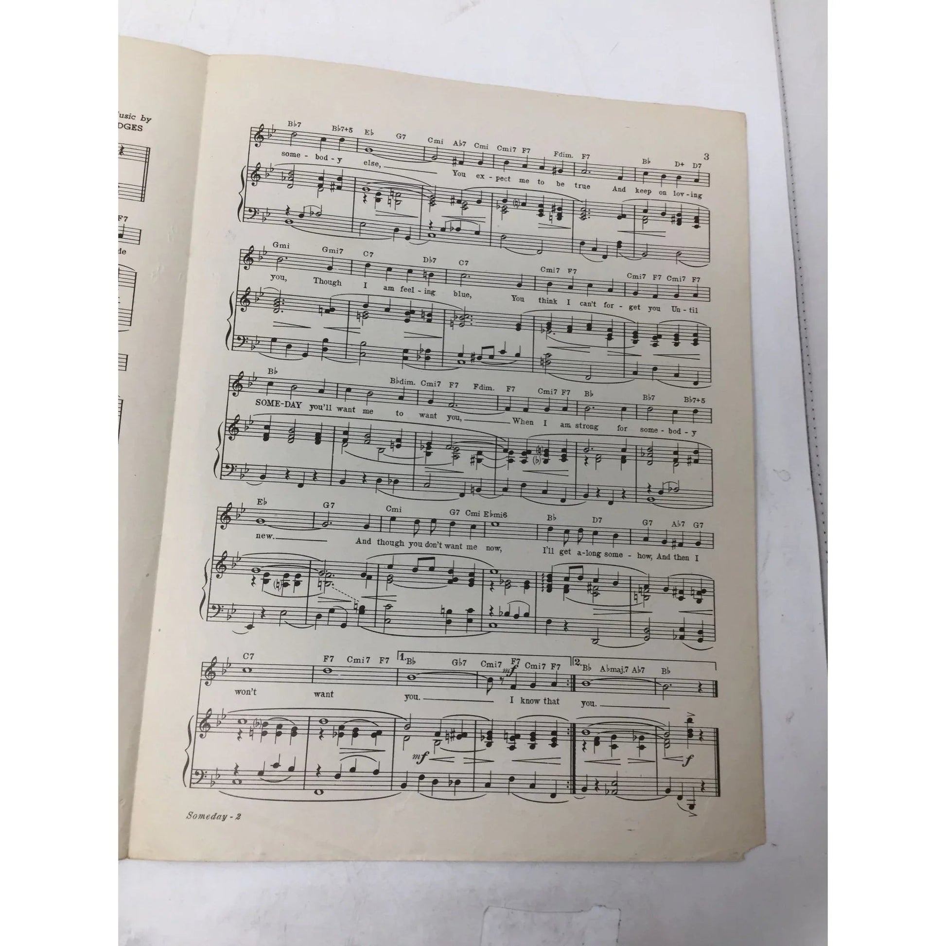 ''Someday (You'll want me to want you)'' by Jimmie Hodges - A+ Stuff - sheet music - A+ Stuff
