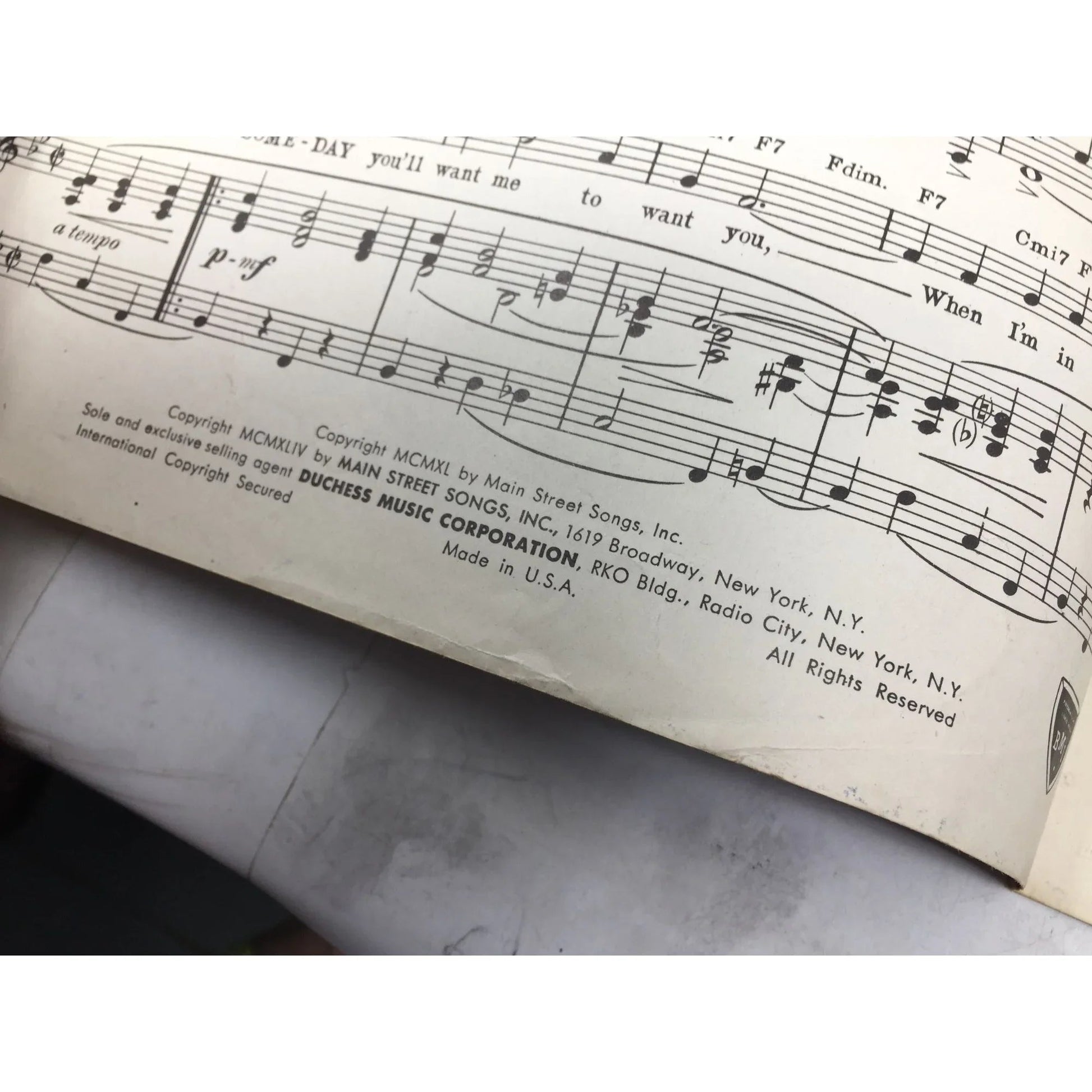 ''Someday (You'll want me to want you)'' by Jimmie Hodges - A+ Stuff - sheet music - A+ Stuff