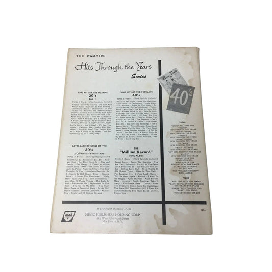 Song Hits of the Fabulous Forties Vintage Sheet Music Book - A+ Stuff - Sheet Music - A+ Stuff