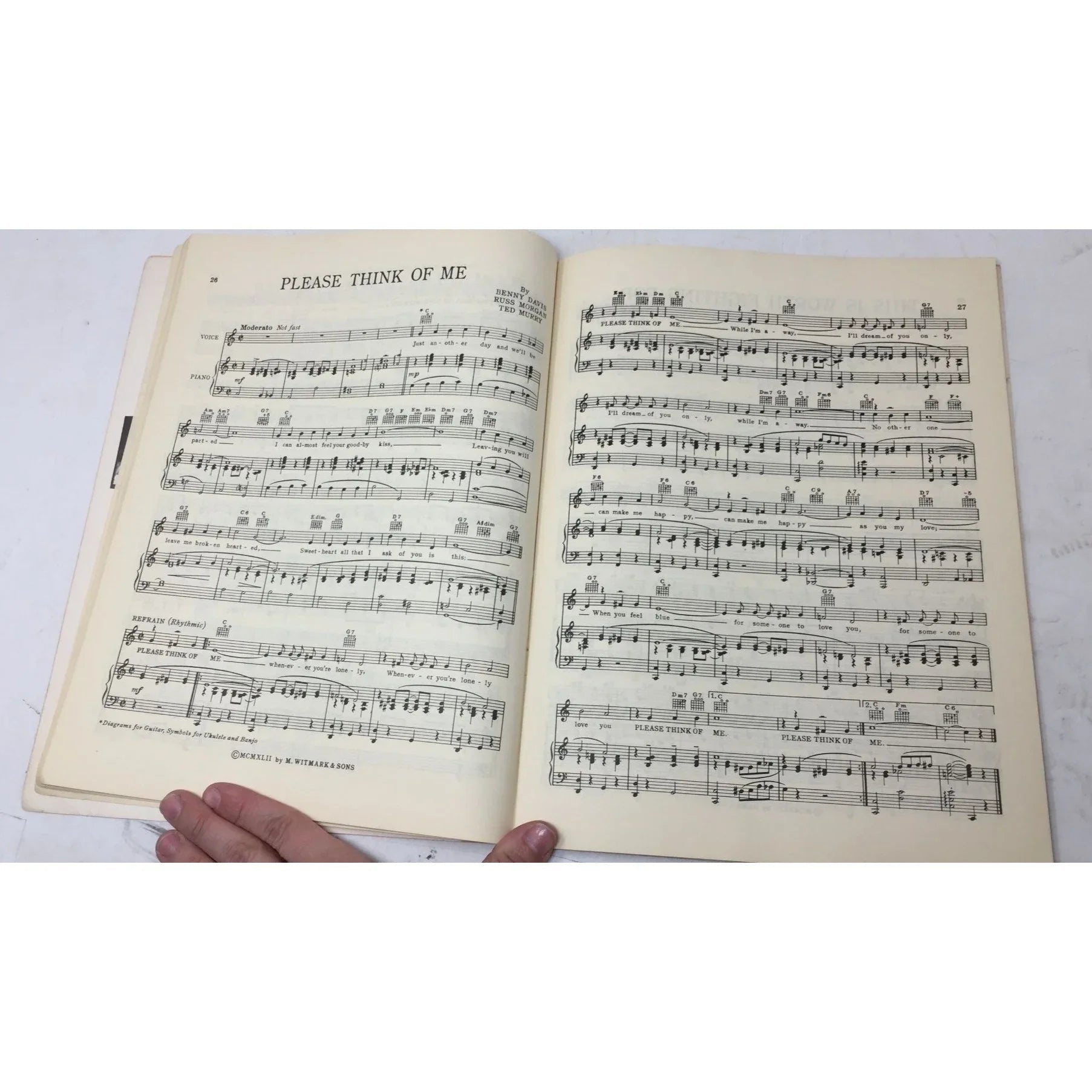 Song Hits of the Fabulous Forties Vintage Sheet Music Book - A+ Stuff - Sheet Music - A+ Stuff
