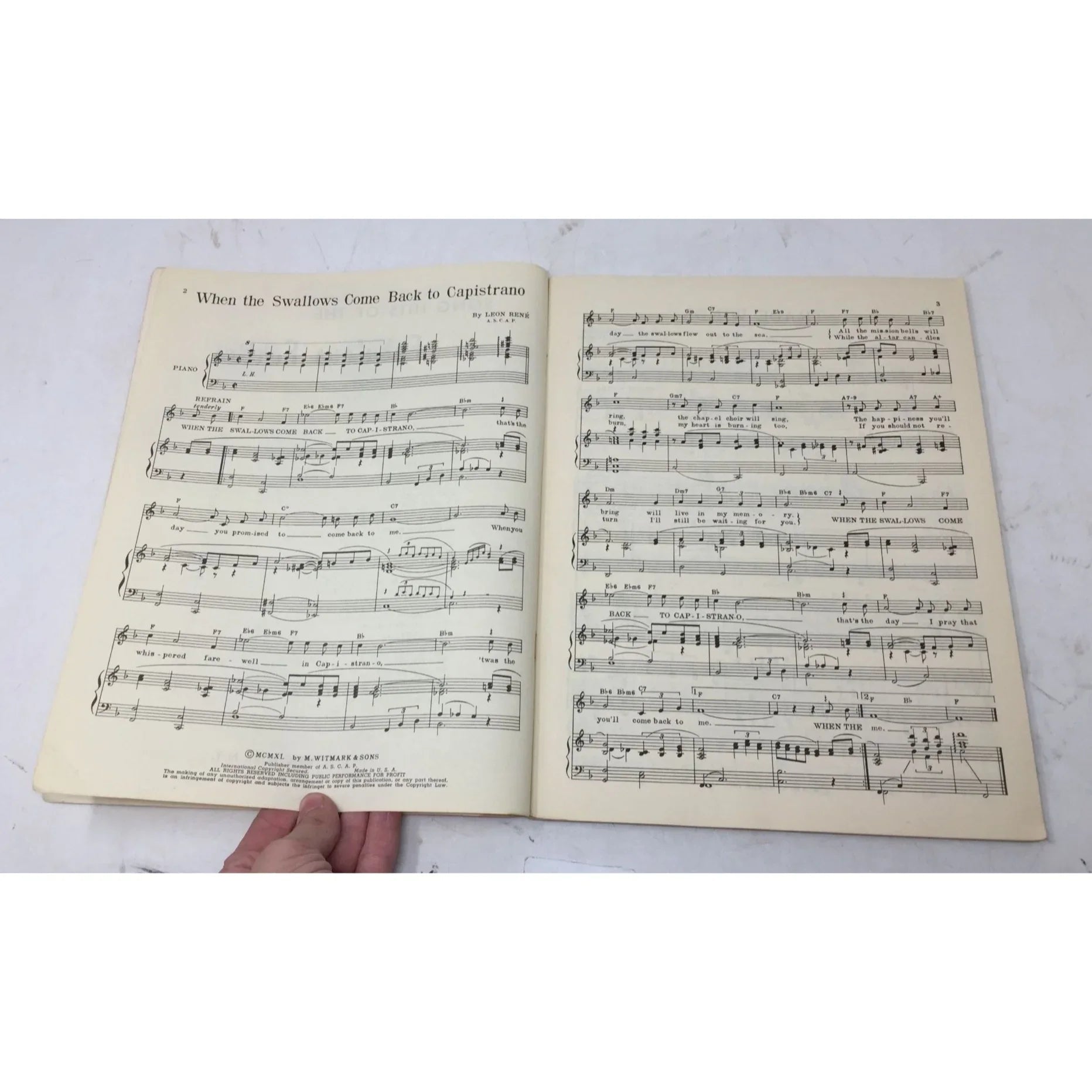 Song Hits of the Fabulous Forties Vintage Sheet Music Book - A+ Stuff - Sheet Music - A+ Stuff