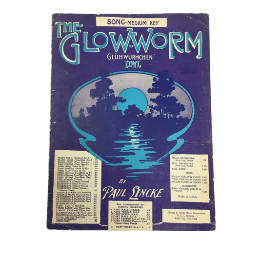 Song - Medium Key ''The Glow - Worm'' Sheet Music book - A+ Stuff - SHEET MUSIC - A+ Stuff