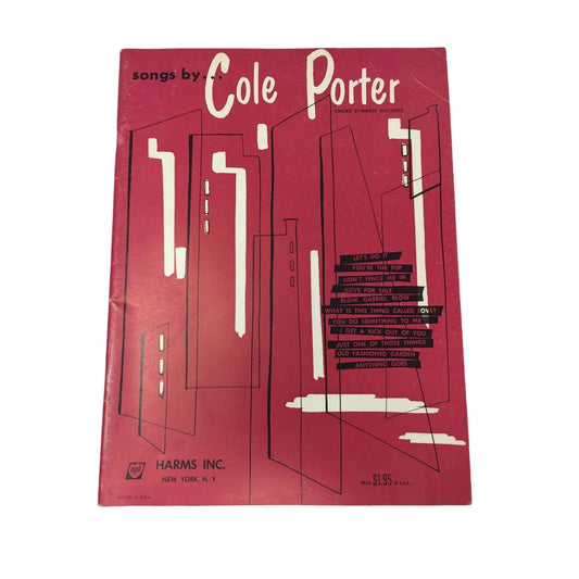 Songs by... Cole Porter Chords symbols included Vintage Sheet Music book - Harms Inc - Sheet Music - A+ Stuff