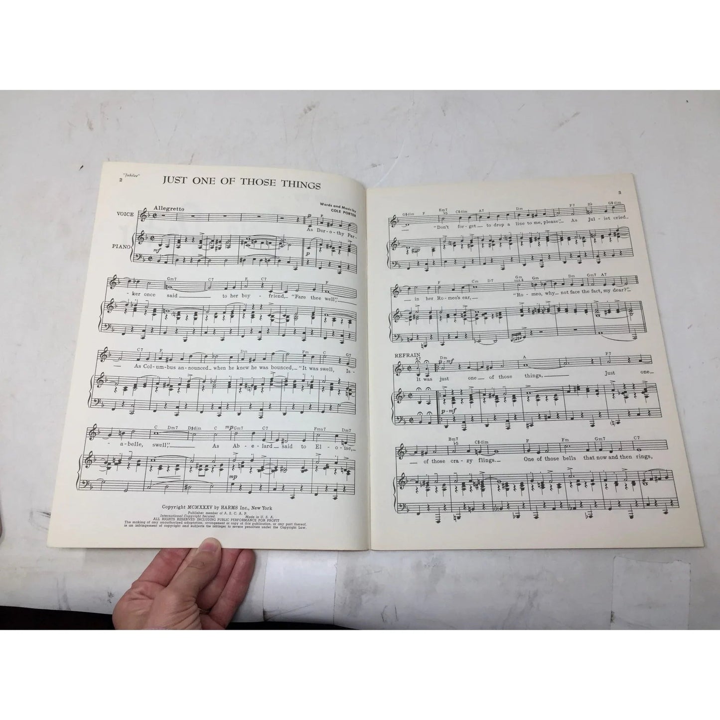 Songs by... Cole Porter Chords symbols included Vintage Sheet Music book - Harms Inc - Sheet Music - A+ Stuff