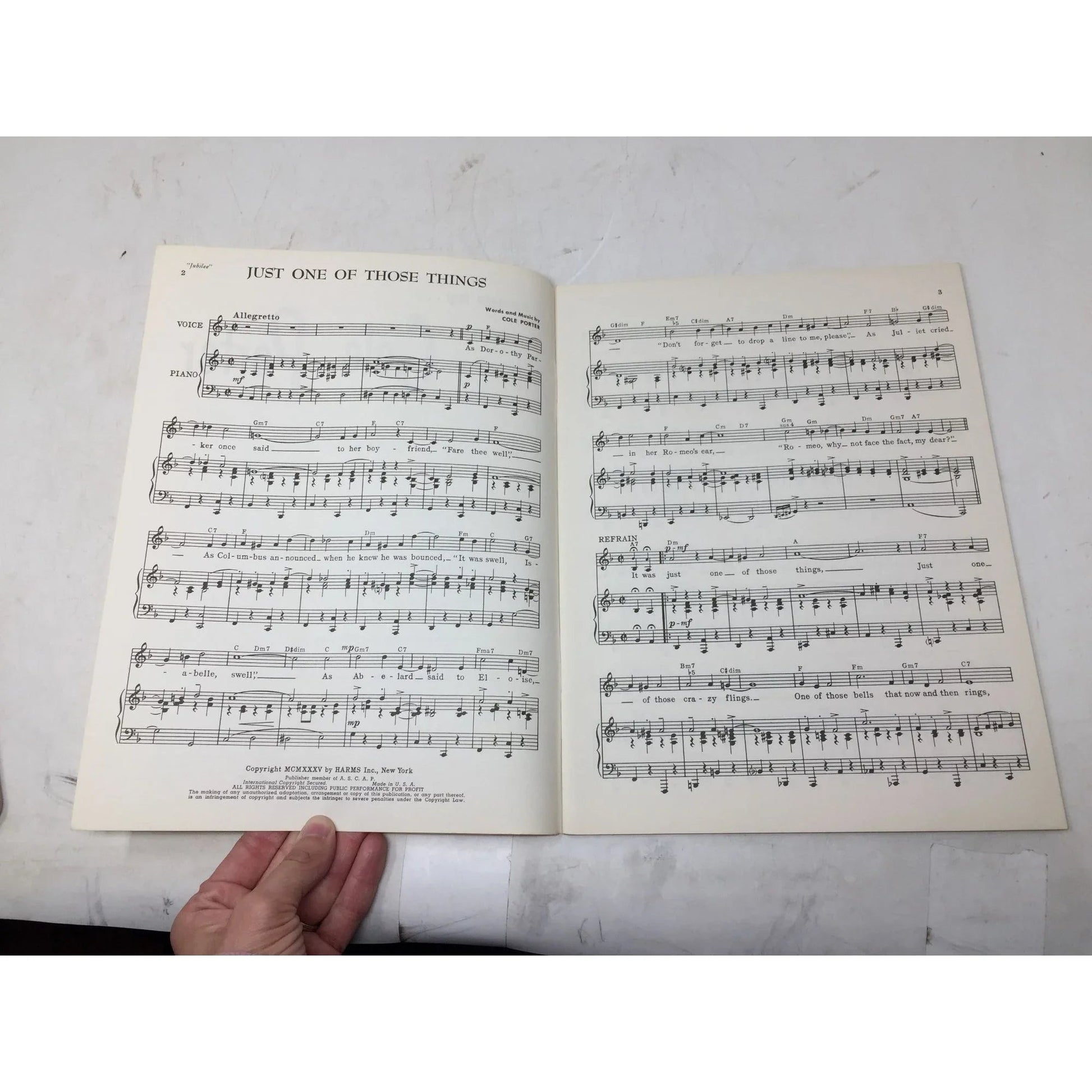 Songs by... Cole Porter Chords symbols included Vintage Sheet Music book - Harms Inc - Sheet Music - A+ Stuff