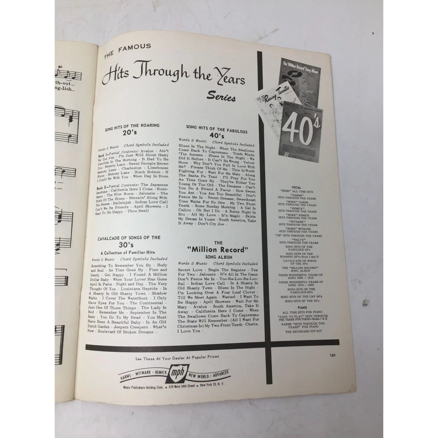 Songs by... Cole Porter Chords symbols included Vintage Sheet Music book - Harms Inc - Sheet Music - A+ Stuff