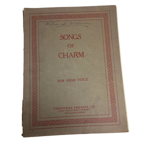 ''Songs of charm'' for high voice Sheet Music Book