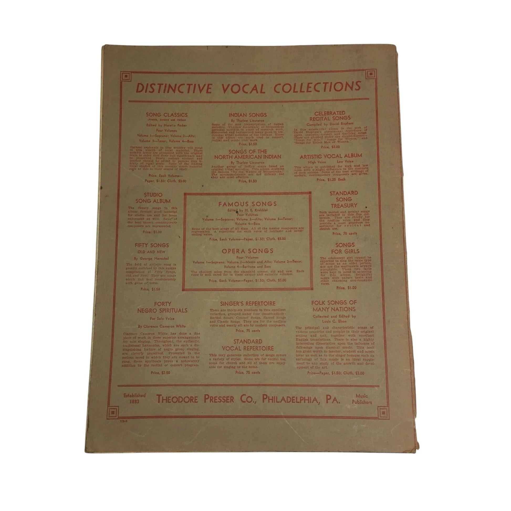 ''Songs of charm'' for high voice Sheet Music Book - A+ Stuff - SHEET MUSIC - A+ Stuff